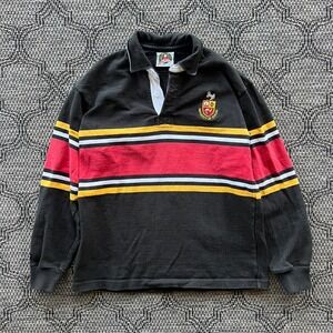 Vintage Barbarian Shirt Mens Large Black Rugby University of Guelph 90s